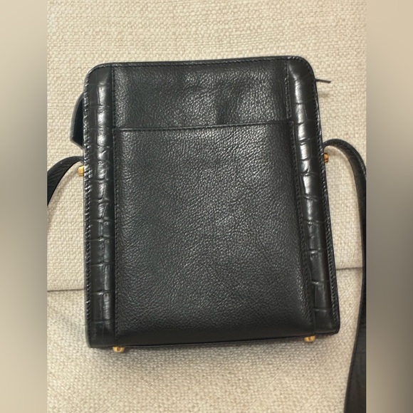 Vintage EUC Bally Black Leather Crossbody Adjustable Bag - Picture 5 of 16